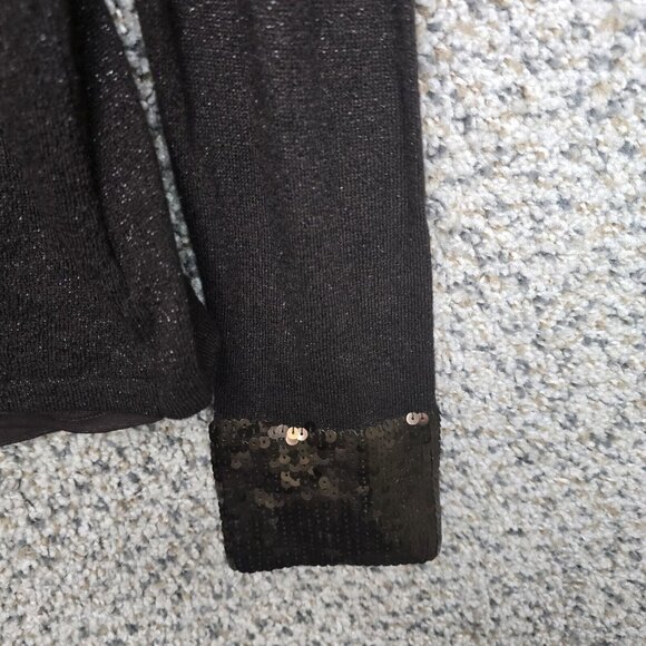 Talbots Top Womens Small Brown Sequined Knit V-Neck Long Sleeve Casual Ladies - Picture 2 of 7